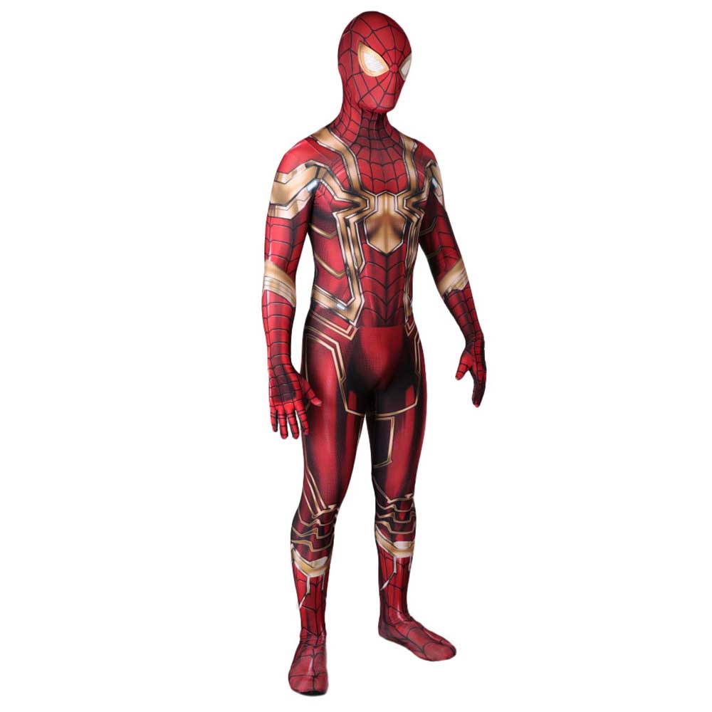 Boys Men's Golden Edition Hierro Spider Cosplay Tostes Spiderman Zentai Suit