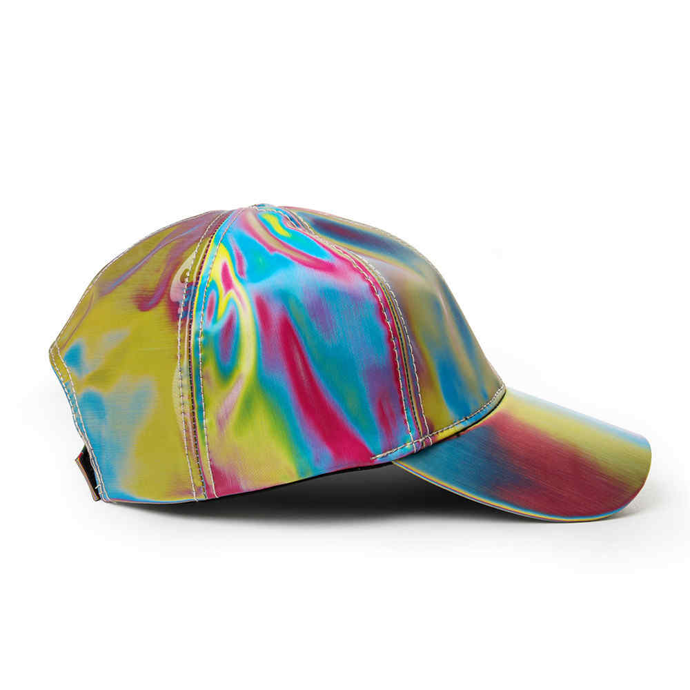 Moda Marty McFly con licencia para el color de Rainbow Cambiando el sombrero gorra Volver al futuro Props Bigbang G-Dragon Béisbol Cap Dad Hat