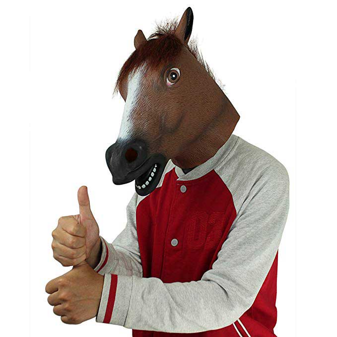 Horse Full Face Masks Latex Halloween Cosplay Costume Party Party Props