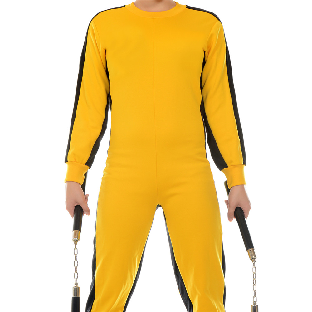 Juego de traje de la muerte Jumpsuitde artista marcial amarillo Jumpsuit Chinese Kung Fu Uniform Ropa