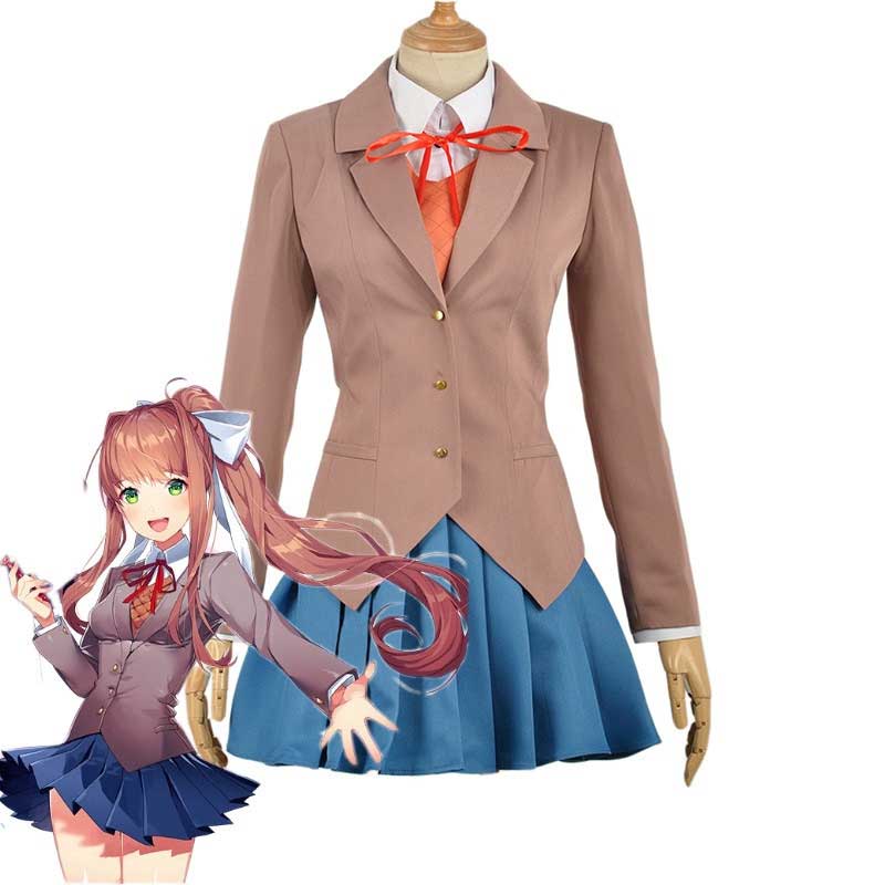 Uniforme Disfraces Juego caliente Doki Doki club de Literatura! Cosplay Sayori Yuri Natsuki Escuela Monika