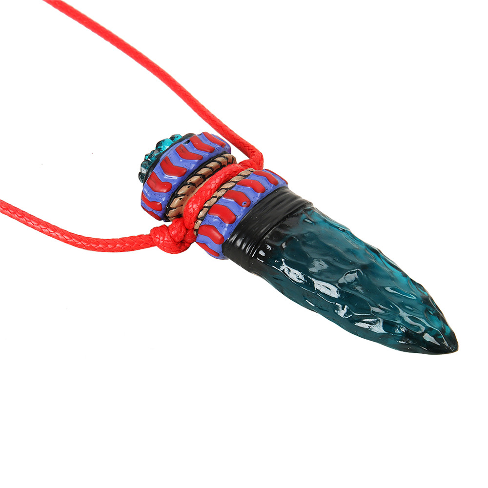 Anime Cosplay Princess Mononoke Hime Amulet Blue Wolf Fangs Collar