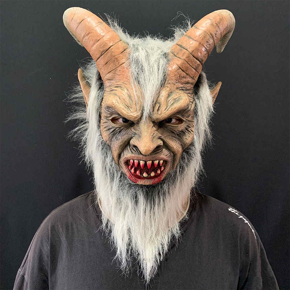 Scary Lucifer Demon Devil Movie Cosplay Horrible Mask Adultos Disfraz de Halloween Party Props