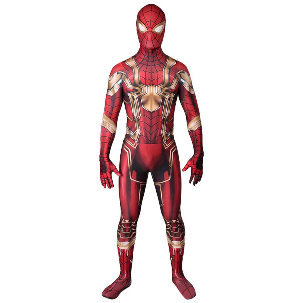 muchachos de los hombres trajes de Golden Edition araña del hierro de Cosplay Spiderman traje Zentai