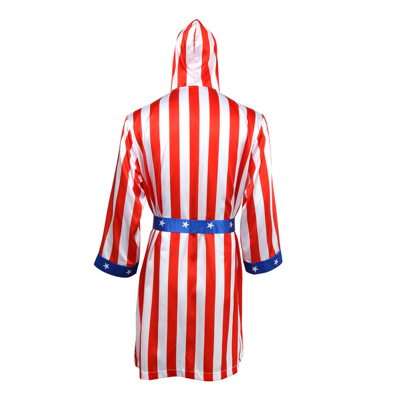 Balboa Rocky Balboa Apolo Boxeo de la película Boxeo americano Cosplay Robe y Shorts Boxing traje