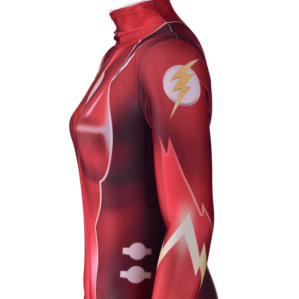 La Mujer de flash impresión del traje de Cosplay 3D Mujer super héroe Zentai