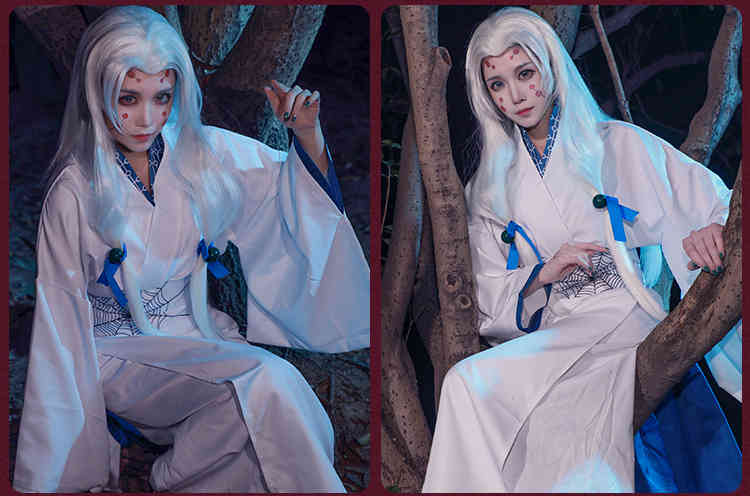 Demon Slayer Kimetsu No Yaiba Juuni Ayaki Rui Cosplay pelucas Madre Spider