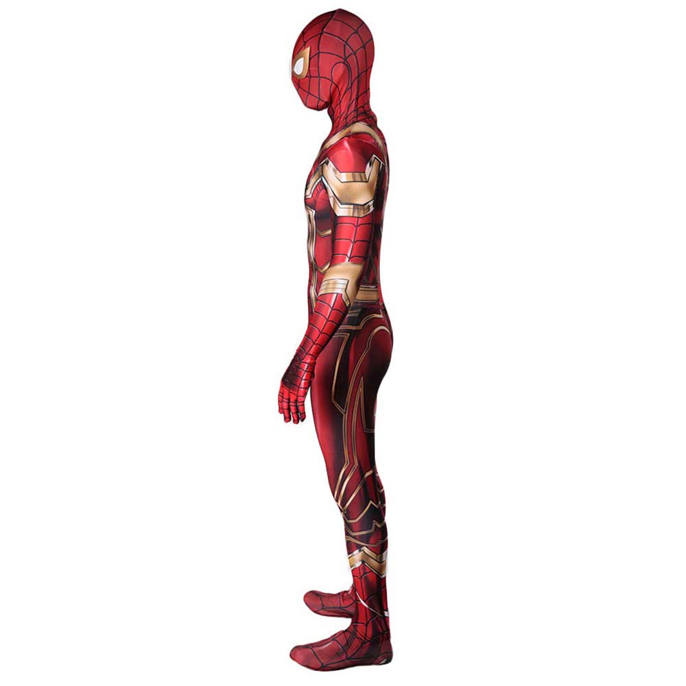 Boys Men's Golden Edition Disfraces araña del hierro de Cosplay Spiderman traje Zentai