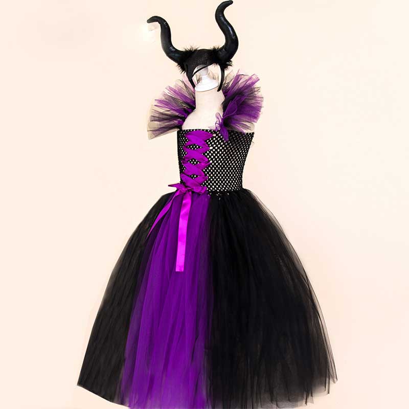 Maleficent Maleficent Evil Queen Girls Halloween Fancy Tutu Vestido