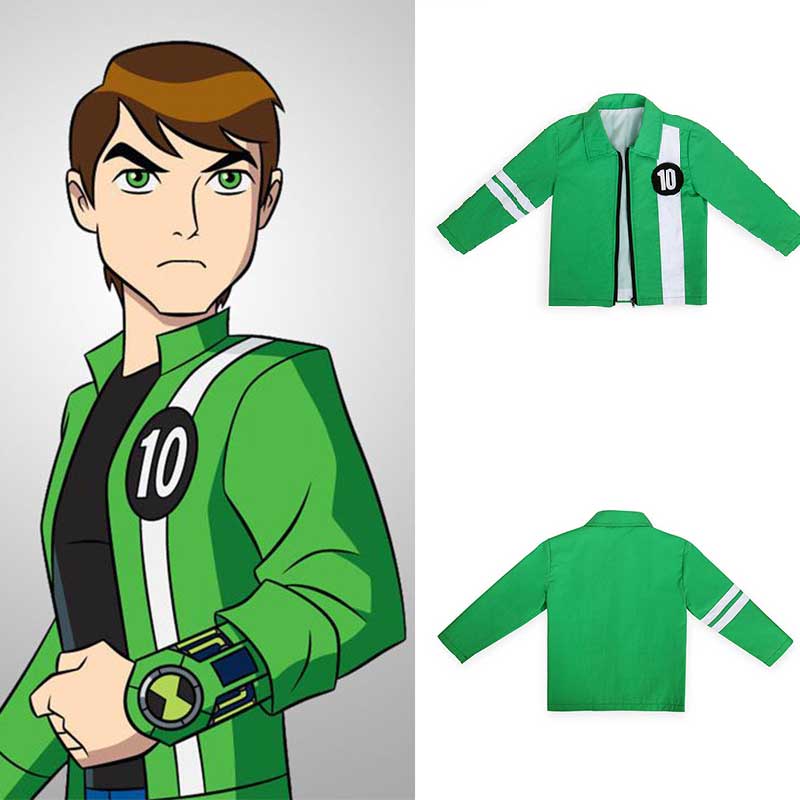 ben tennyson Chaqueta verde Aliens Force Kids Boys Benjamin Irby Tennyson Halloween Cosplay Cosplay