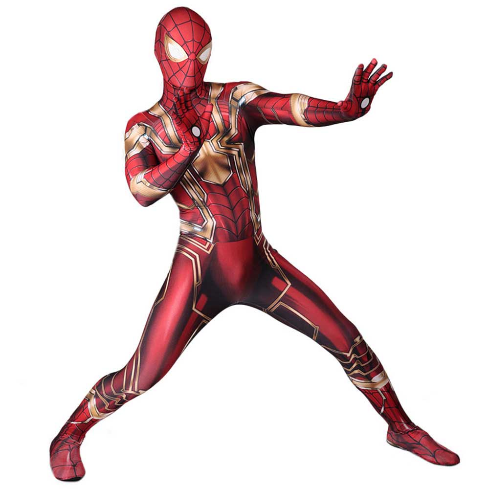 Boys Men's Golden Edition Golden Spider Cosplay Trajes de Cosplay Spiderman Zentai Suit
