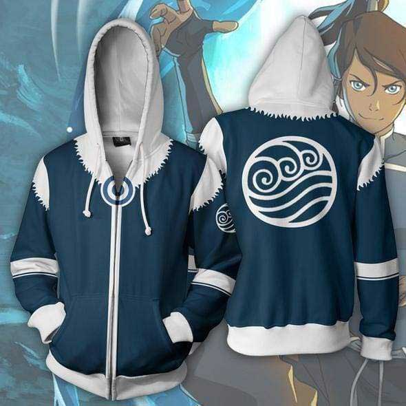 anime avatar el Último Airbender Katara Zuko Imprimir con capucha 3D Chaqueta