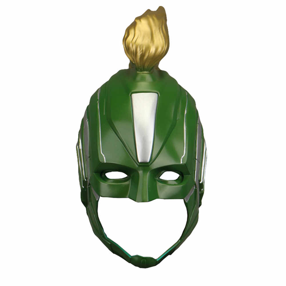 Capitán de película Marvel Casco Carol Danvers Cosplay PVC rojo máscara verde disfraz de halloween fantasía regalos