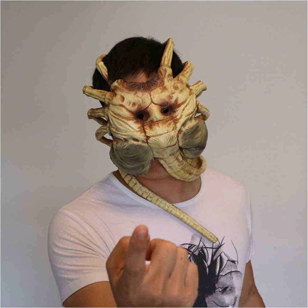 Facehugg er de látex máscara cara alieno disfraz de pacto Halloween Proporante garras de miedo insecto