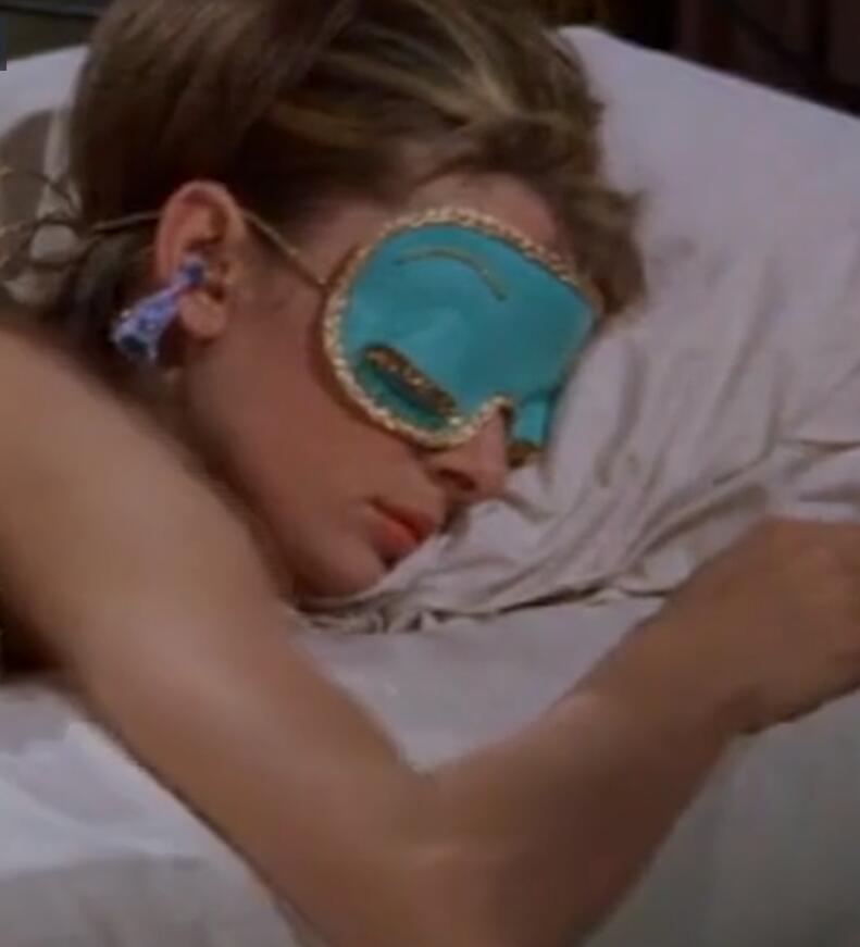 película Desayuno en el protector del ojo Adornos de Tiffany Holly Golightly Eye Patch tapones para los oídos con borlas Audrey Hepburn cosplay clásico