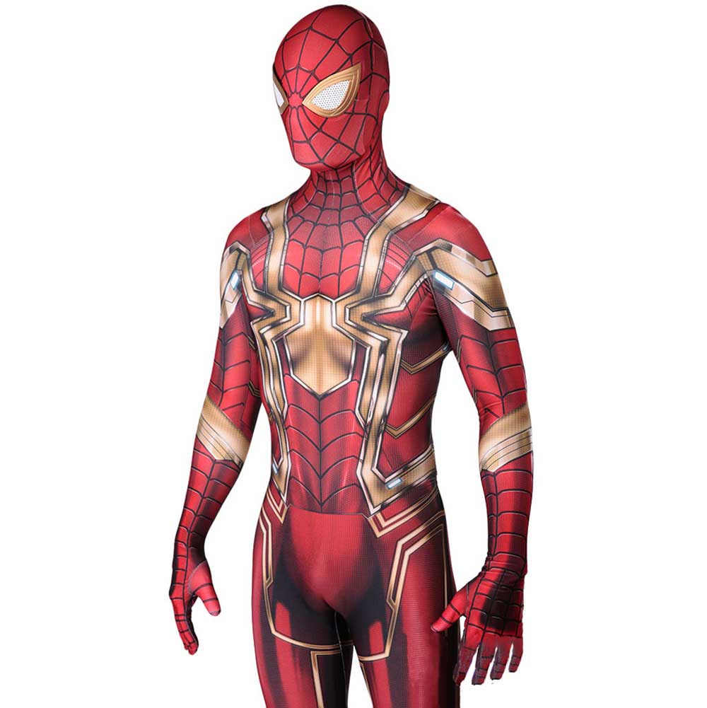 Boys Men's Golden Edition Iron Spider Cosplay Trajes Spiderman Zentai Suit