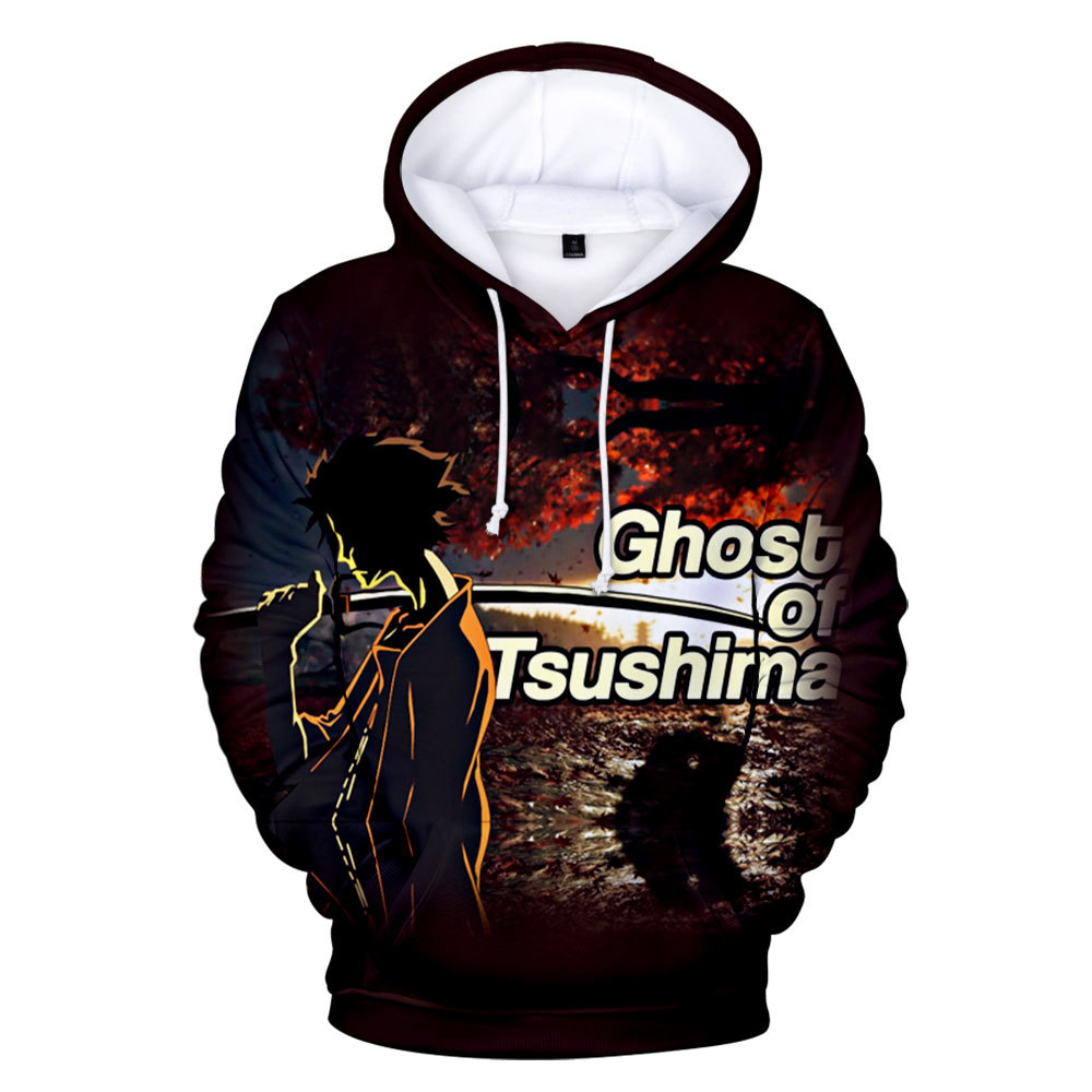 Game Ghost of Tsushima Samurai Sakai Sudaderas Sudaderas con sudaderas 3D Sweatshirt