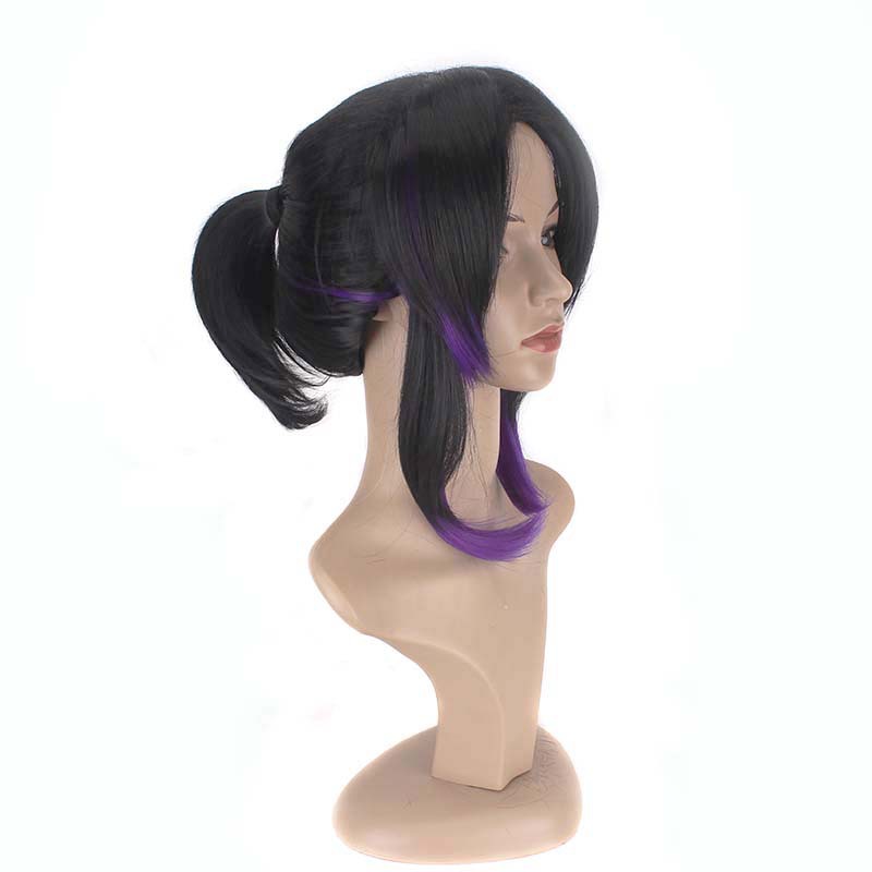 Shinobu Kocho de cospaly peluca sintética animado Demon Slayer Kimetsu no Yaiba