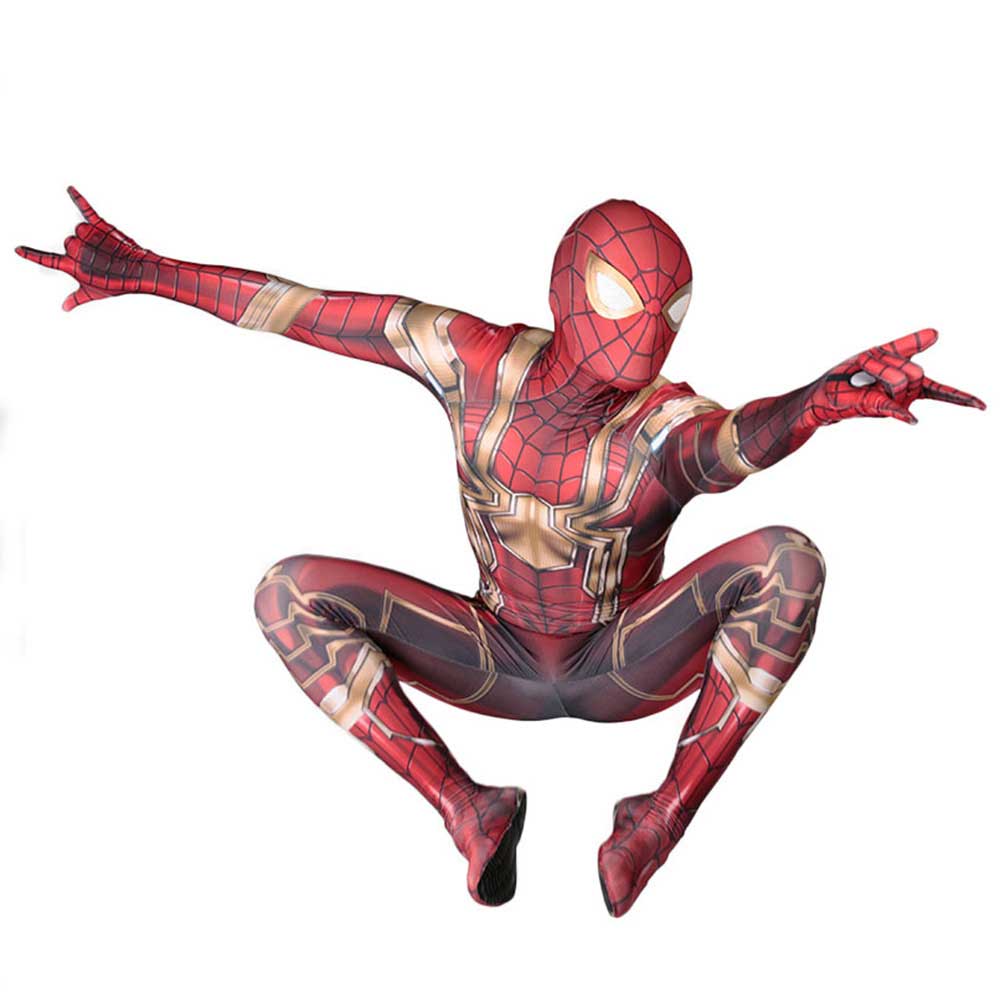 Boys Men's Golden Edition Golden Edition Iron Spider Cosplay Disfraces Spiderman Zentai Suit
