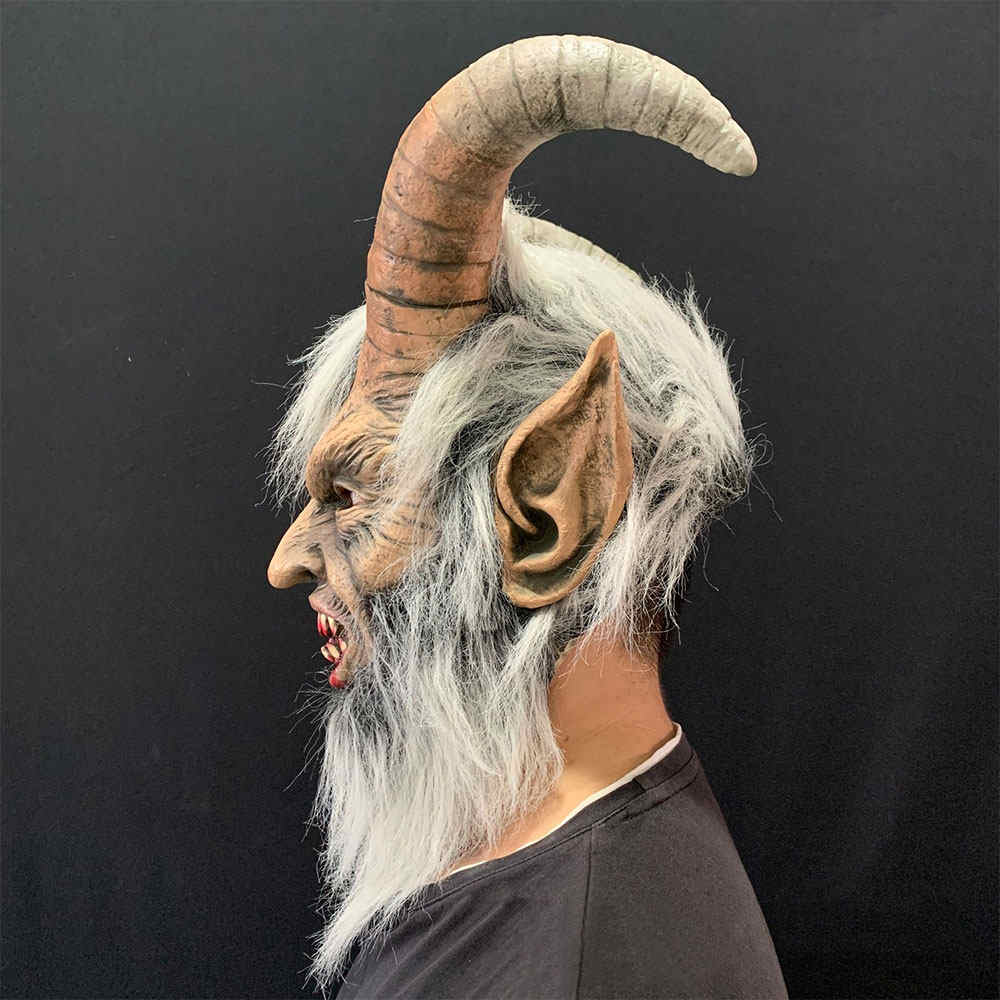 Scary Lucifer Demon Devil Película Cosplay Horrible Máscara de adultos Halloween Disfraz Party Props