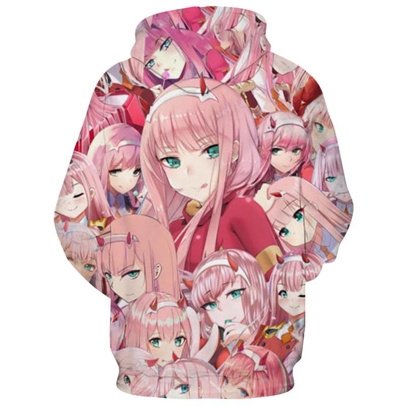 unisex anime cariño en el franxx cero dos sudaderas con capucha de sudaderas de impresión 3D Streetwear Tops