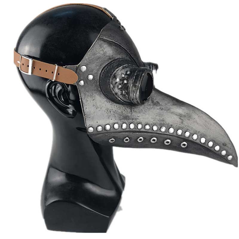 Dorsy Raven Gothic Plague Doctor Halloween Cosplay Face Mask Creepy Black Death Birt Beak Costume Persona Props