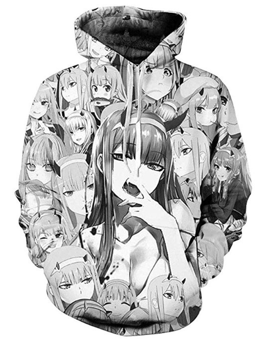 Unisex anime Darling en el Franxx Zero Dos sudaderas con capucha Sweatshirt Streetwear Tops